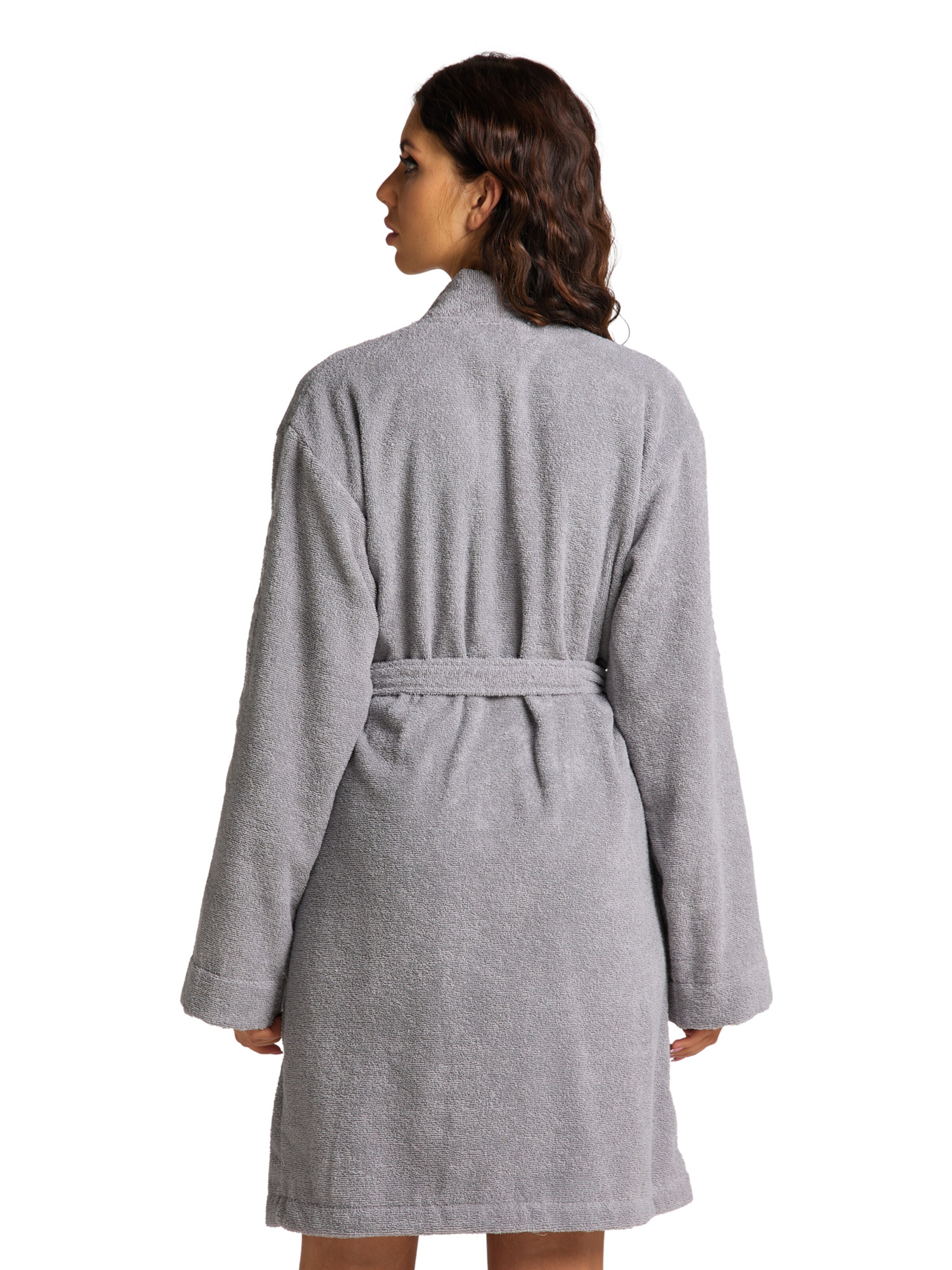Carlo Colucci Bathrobe short 'Vita' in Silver