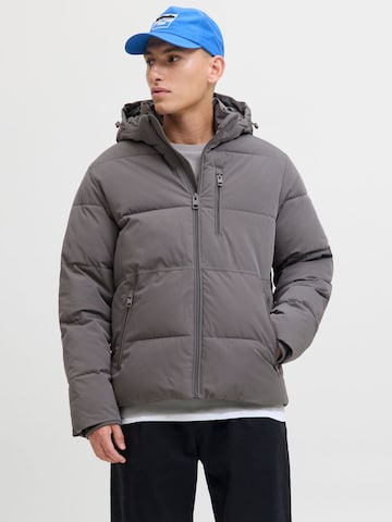 JACK & JONES Winter jacket 'JJEOWEN' in Grey: front