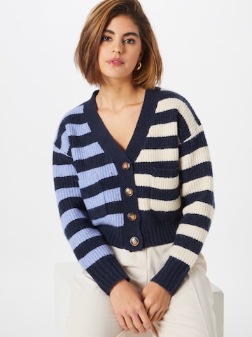 Warehouse Knit Cardigan in Blue: front