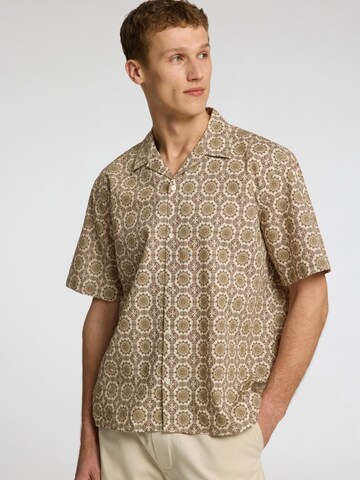 SELECTED Comfort fit Button Up Shirt in Beige