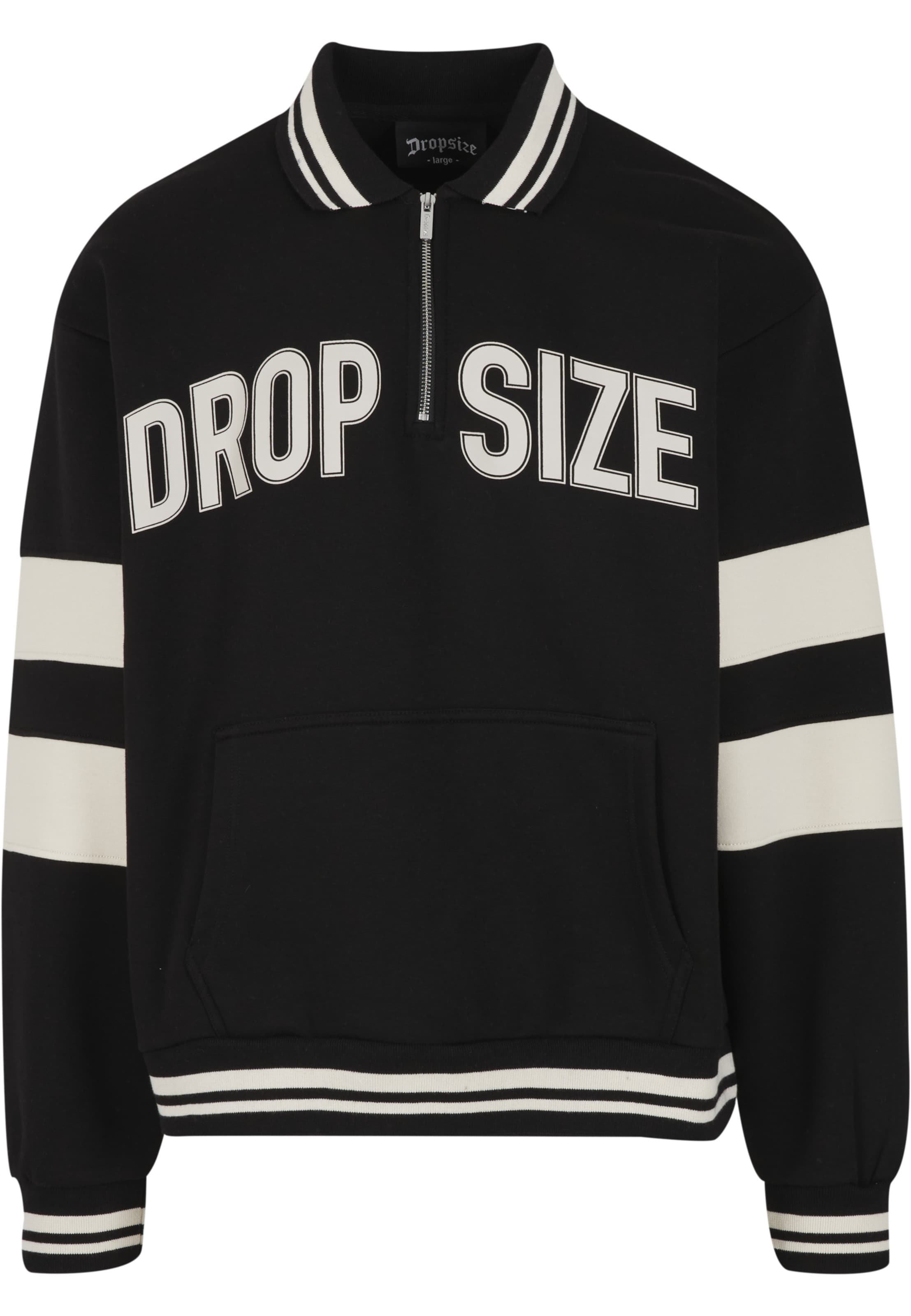 Sweat-shirt 'Heavy' Dropsize en noir : devant