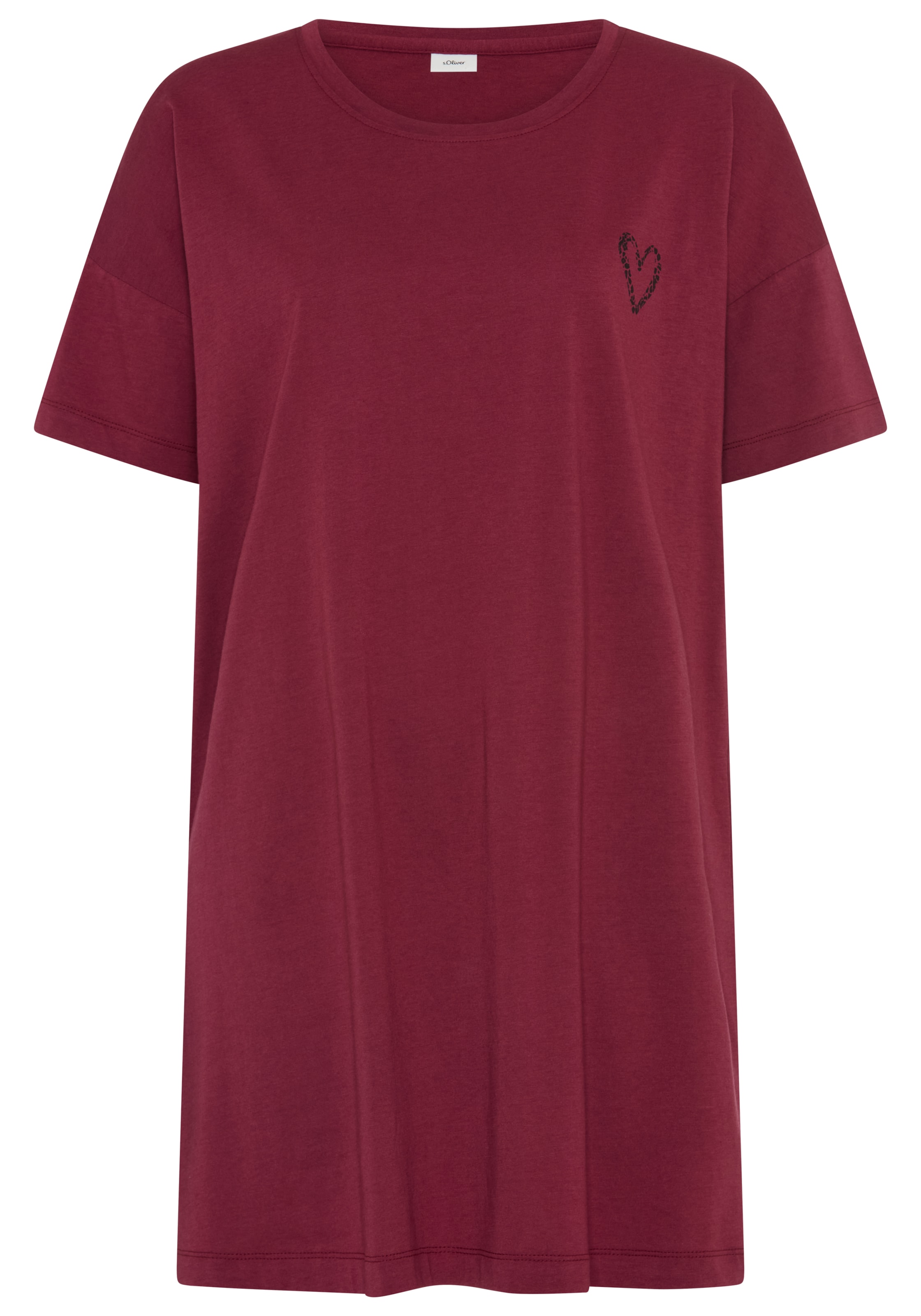 Camicia da notte di s.Oliver in rosso: frontale