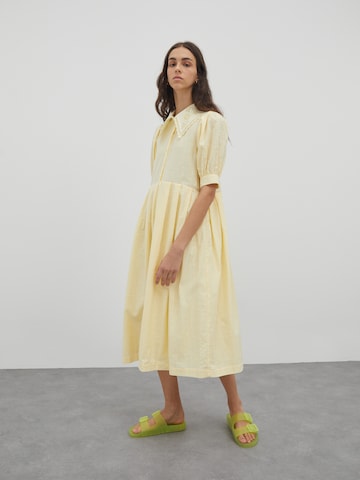 EDITED Shirt Dress 'Gea' in Yellow: front