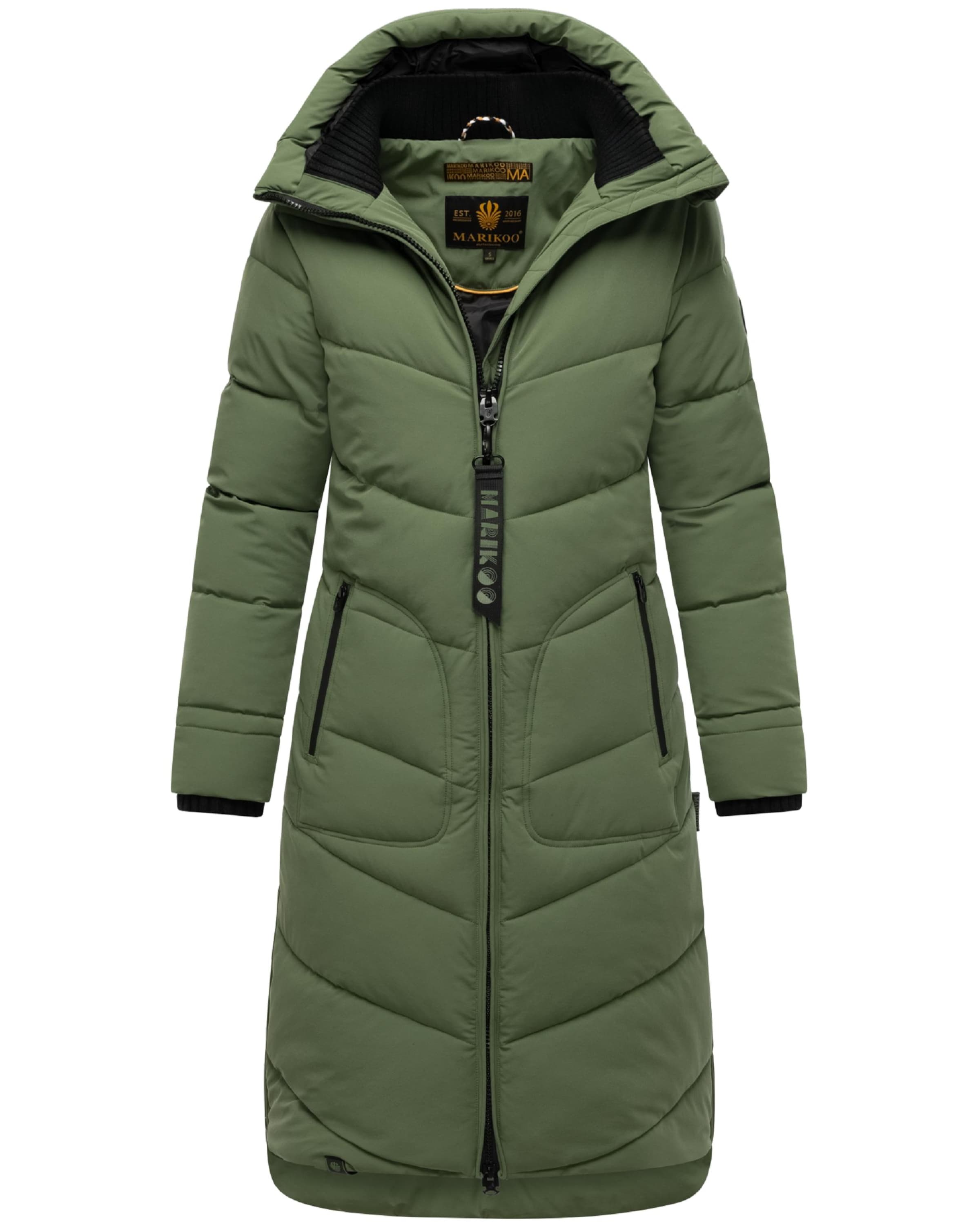 MARIKOO Winter Coat 'Benikoo' in Green