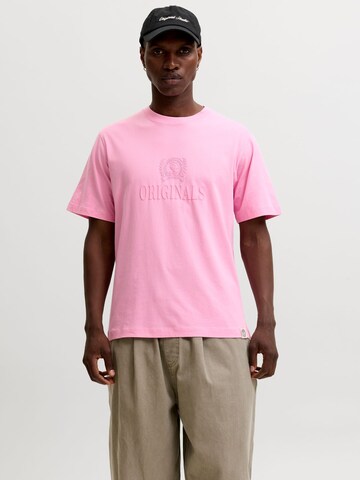 JACK & JONES Тениска 'JORFREDERIKSBERG' в розово: отпред