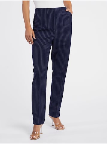 Orsay Regular Pleated Pants in Blue: front