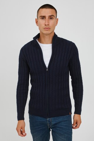 INDICODE JEANS Gebreid vest in Blauw: voorkant