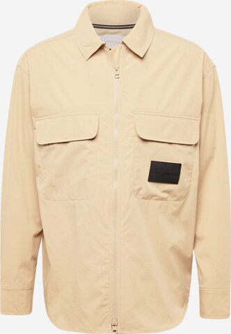 Calvin Klein Jeans Between-season jacket 'ESSENTIAL' in Beige: front