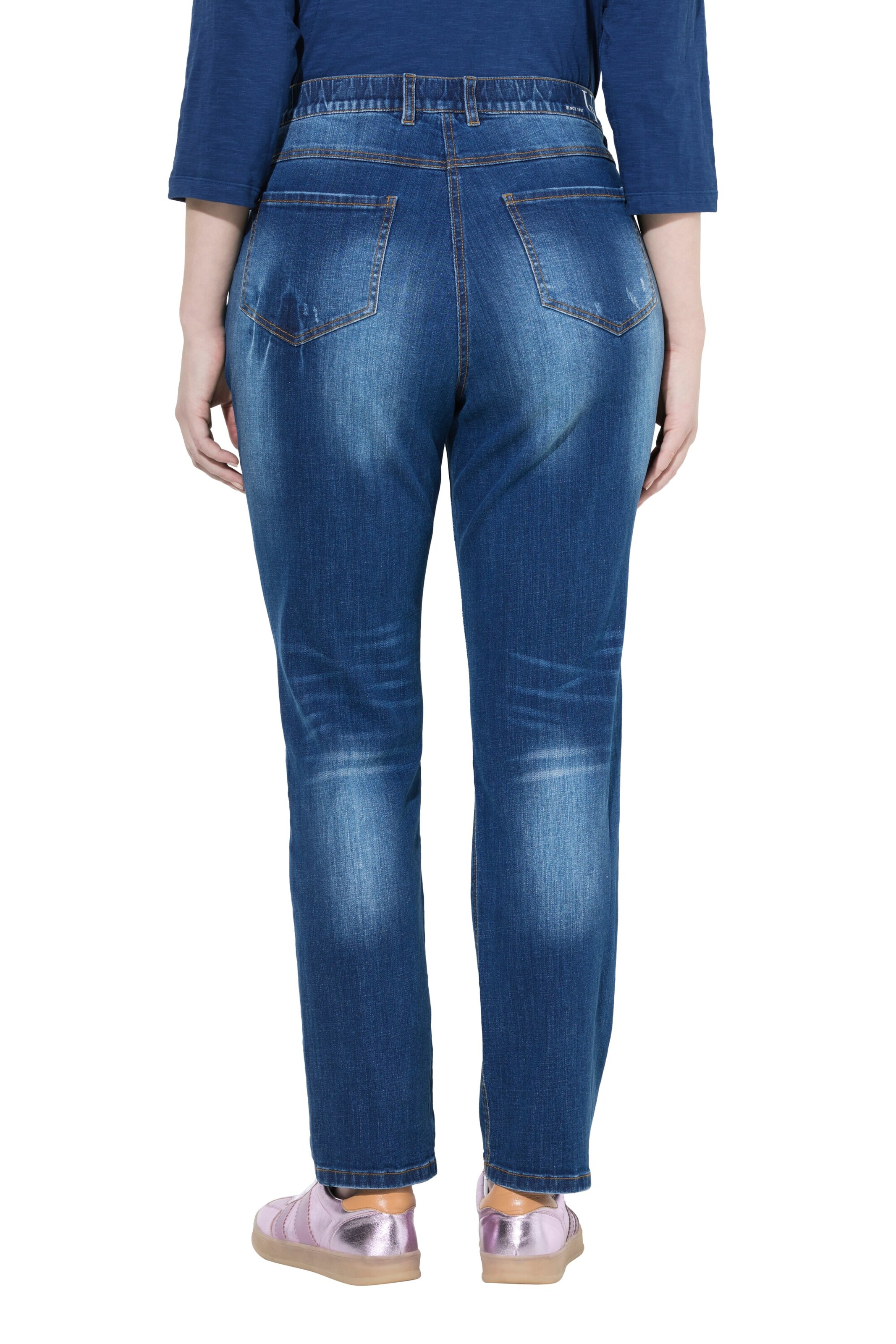 Ulla Popken Flared Jeans in Blauw