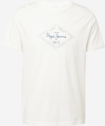 Tricou 'WESLEY' de la Pepe Jeans pe alb: față