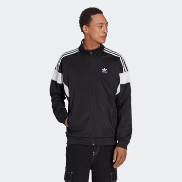 ADIDAS ORIGINALS Between-season jacket 'Adicolor Classics Cut Line' in Black: front