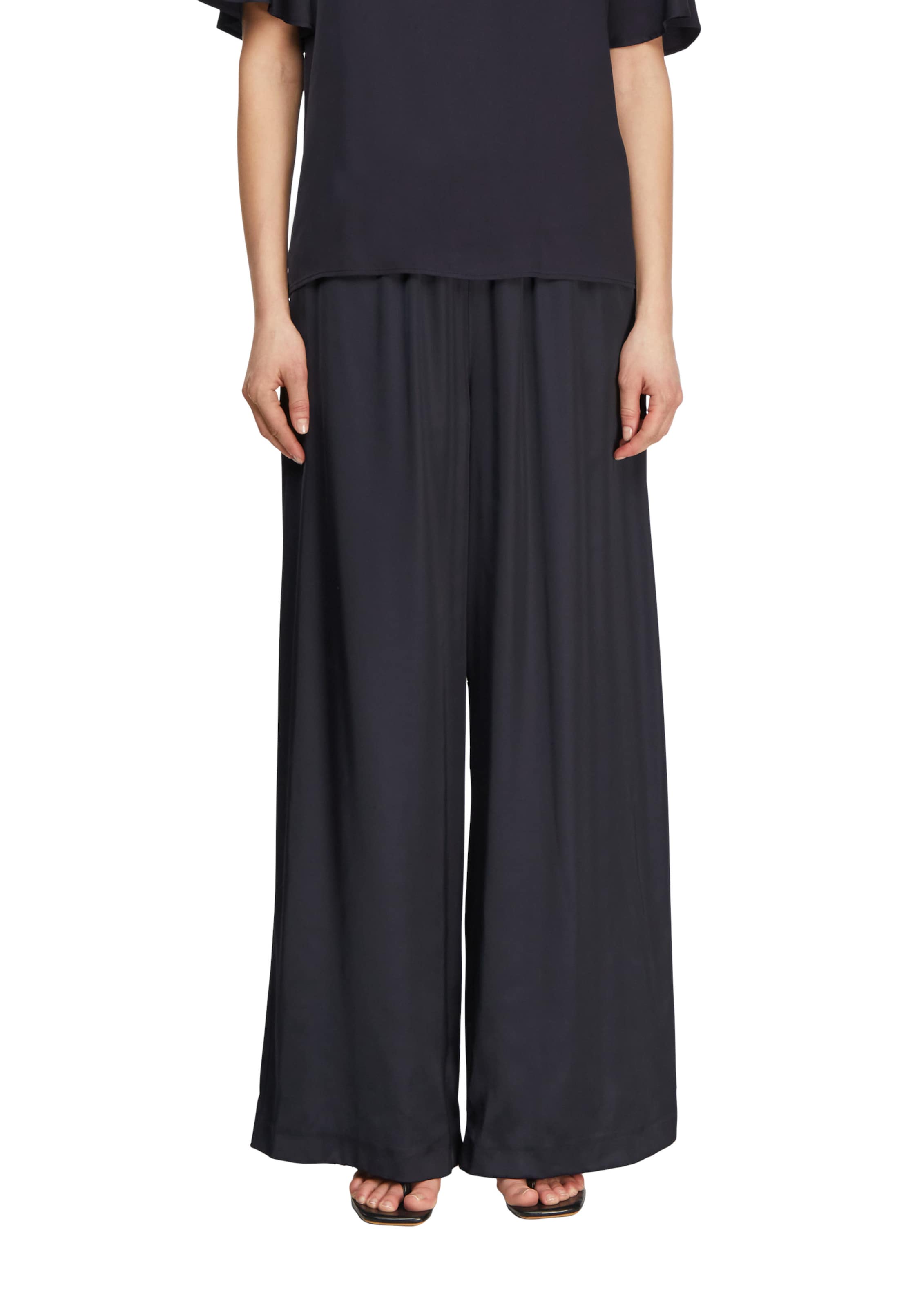 COMMA Wide Leg Hose in Blau