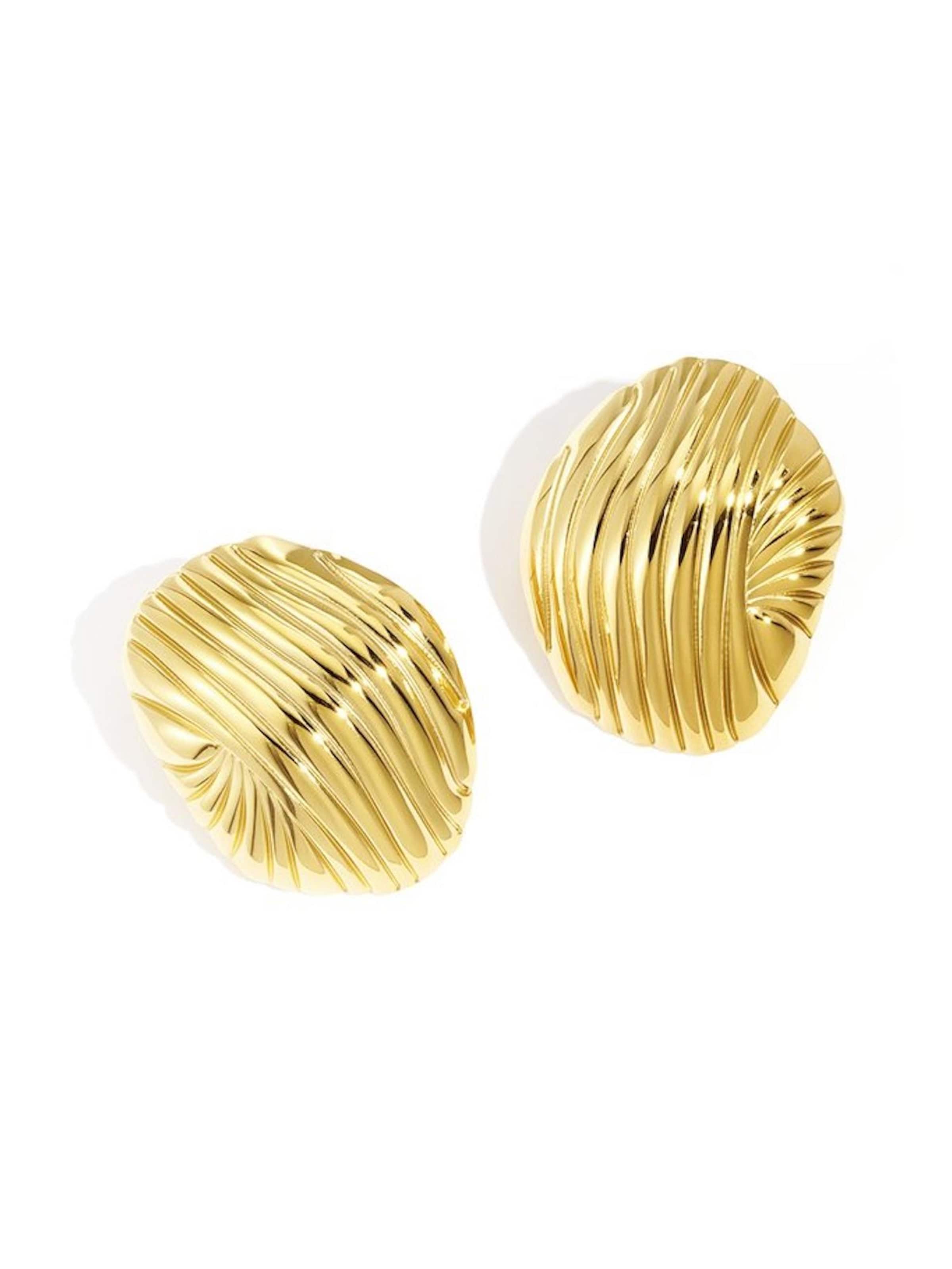 Boucles d'oreilles 'MAELLE' Cala Rose en or : devant