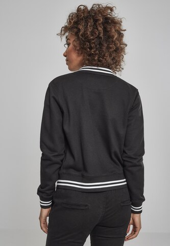 Urban Classics Zip-Up Hoodie in Black