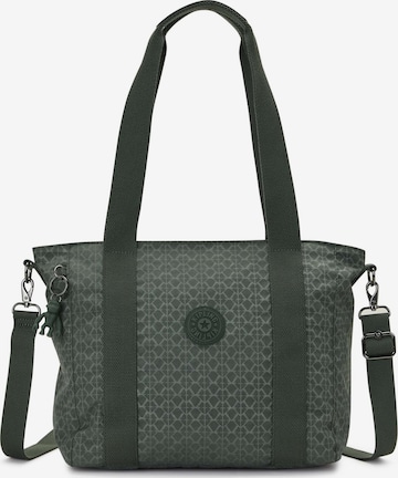 KIPLING - Mala de ombro 'ASSENI' em verde: frente