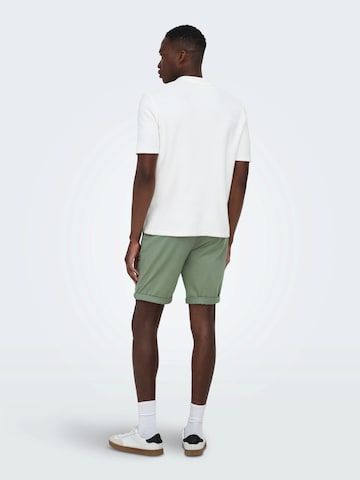 Only & Sons - Regular Calças chino 'ONSSAUL' em verde