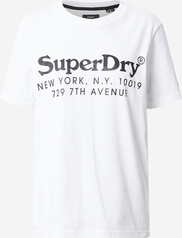 Maglietta 'VINTAGE VENUE INTEREST' di Superdry in bianco: frontale