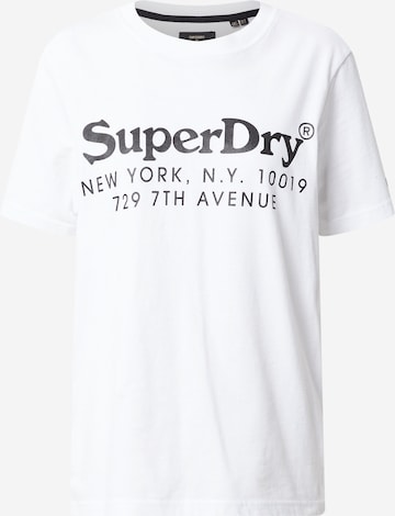 Superdry Футболка 'VINTAGE VENUE INTEREST' в Белый: спереди