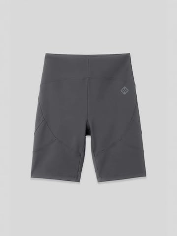 Tommy Life - Tapered Leggings 'Gamaschen' em cinzento: frente