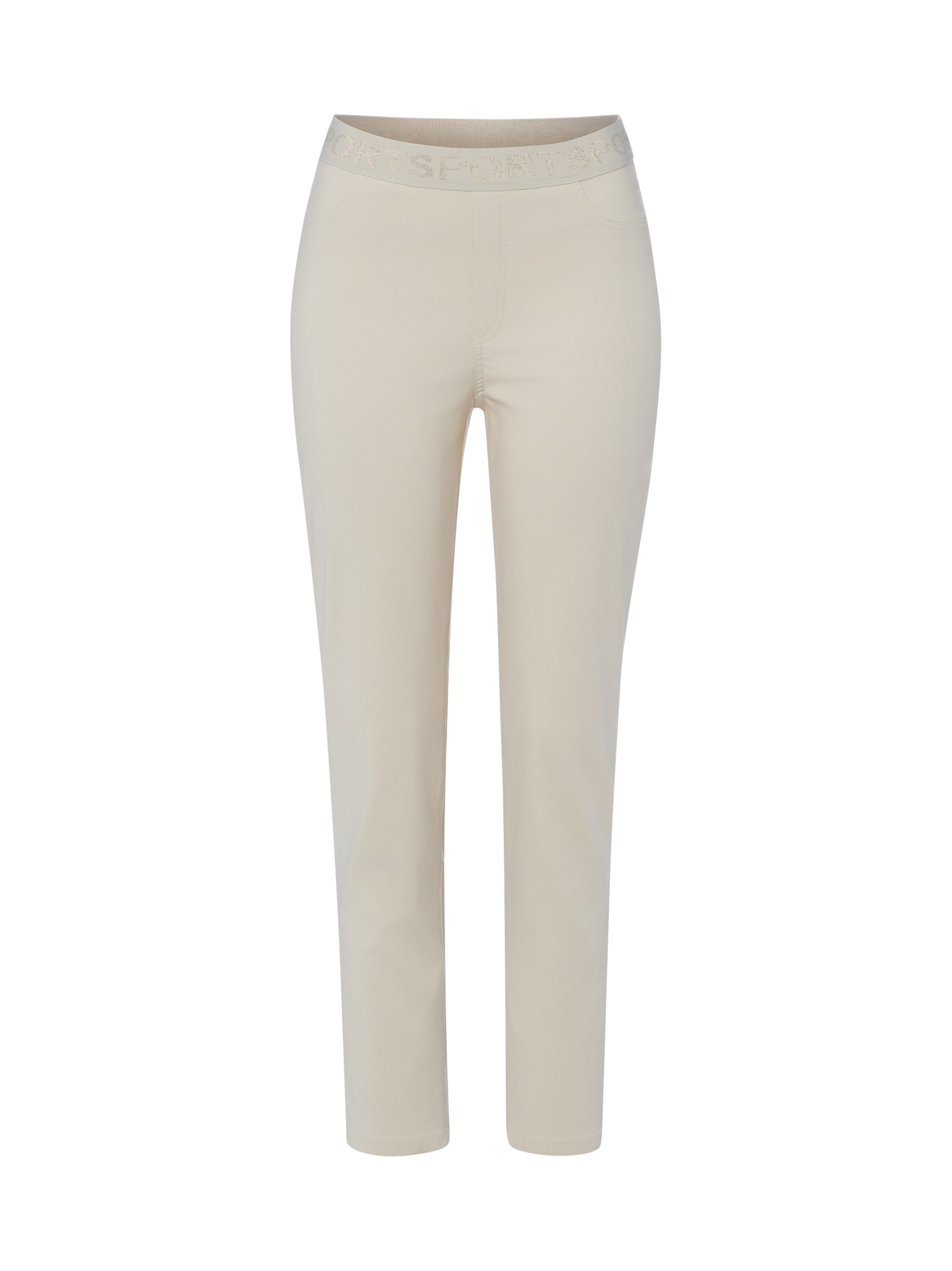 Coupe slim Pantalon à pince 'Siena' Marc Cain en beige : devant