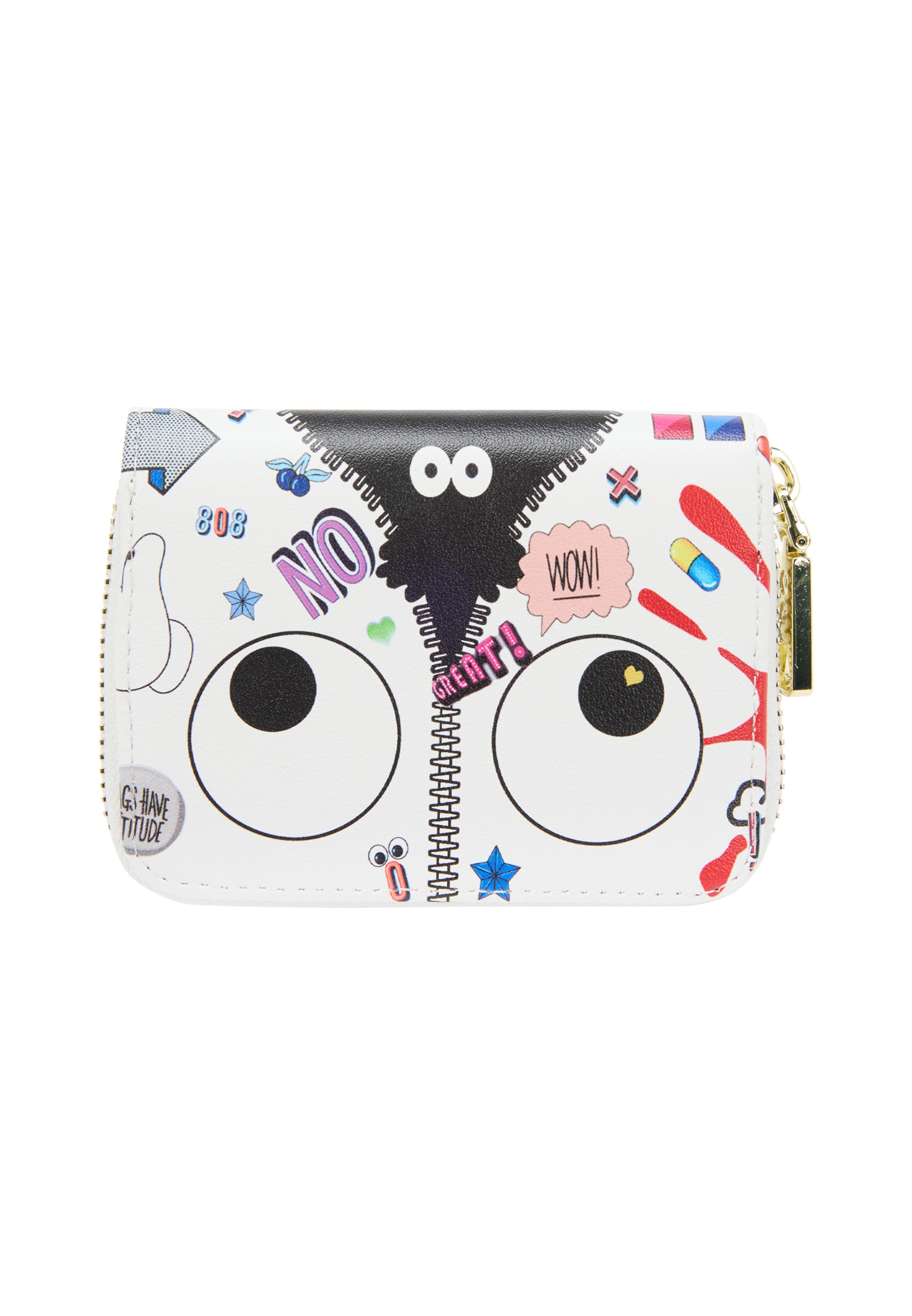 balts MYMO Naudas maks 'Pop Eyetheme': no priekšpuses