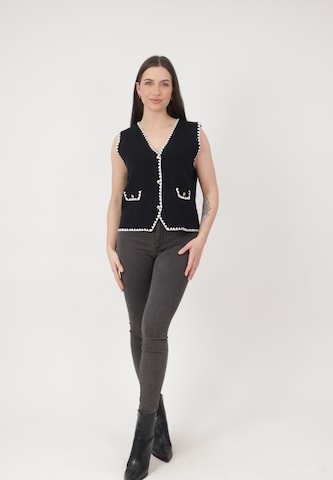 Gilet in maglia di Elara in nero