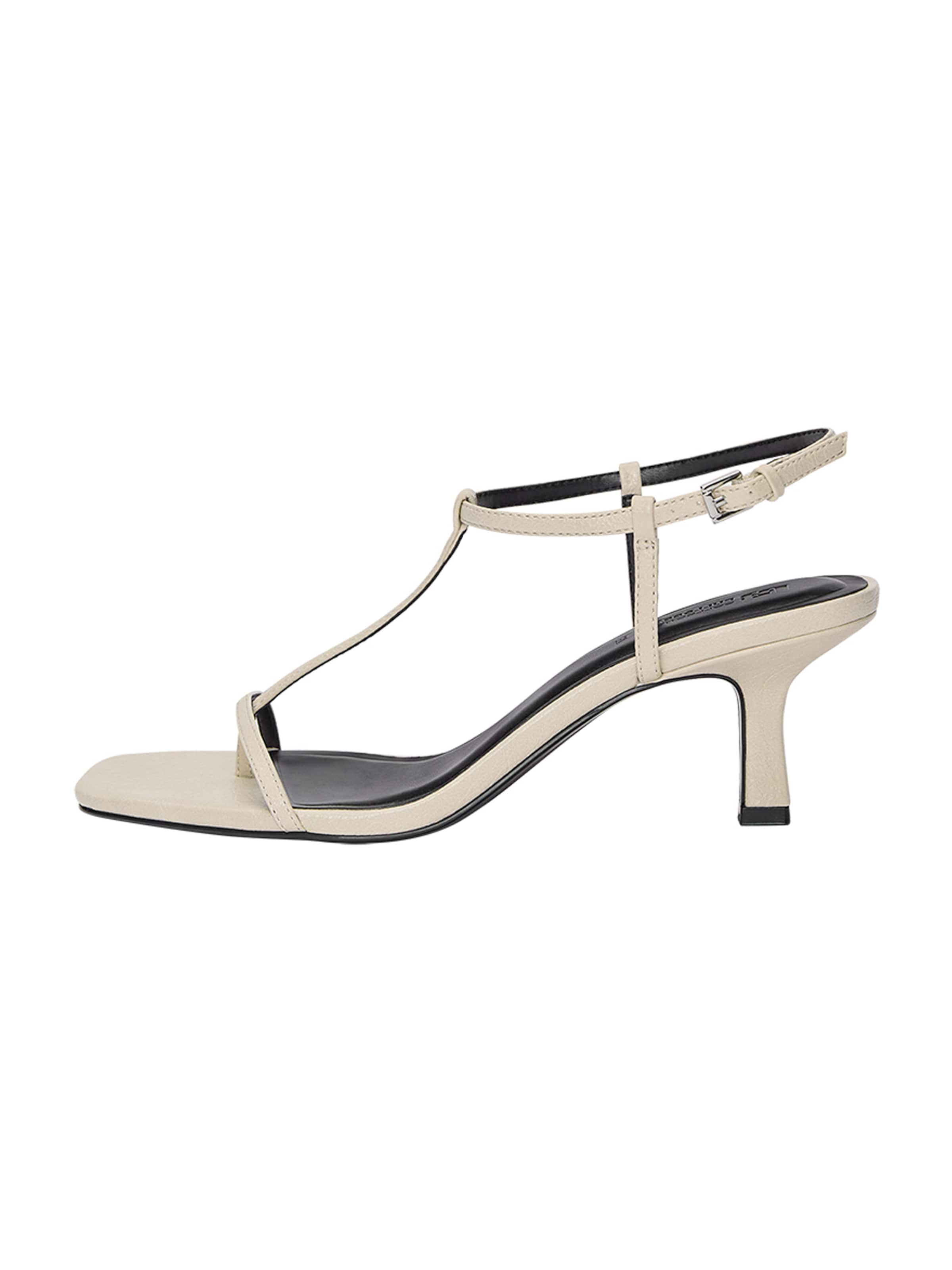 Pull&Bear Sandały z rzemykami w kolorze beżowy: przód