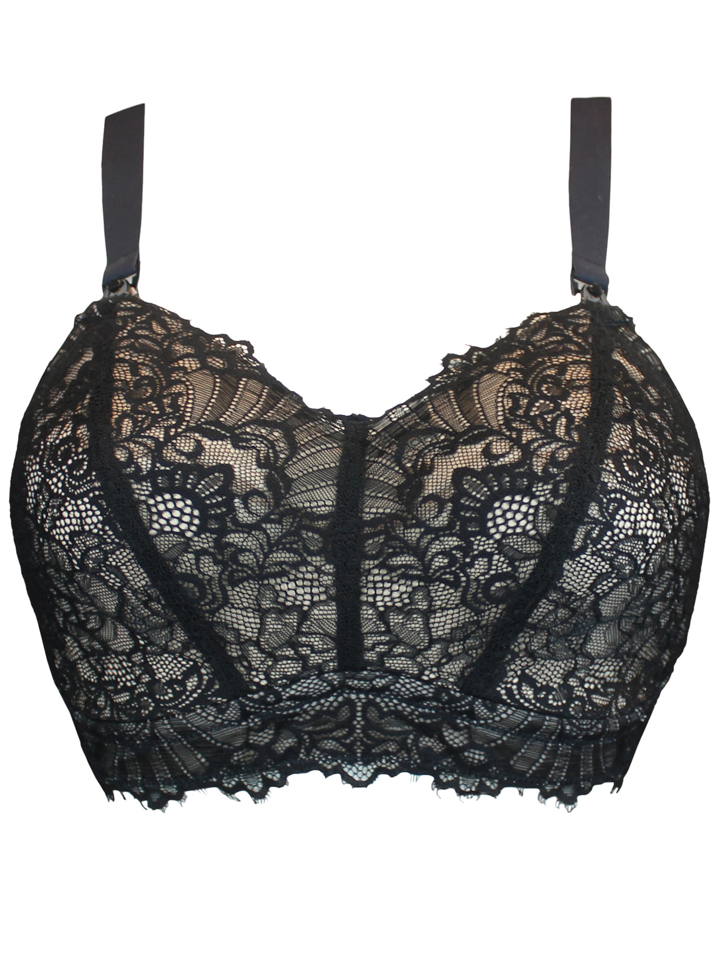 Soutien-gorge d’allaitement 'Sensla' SugarShape en noir : devant