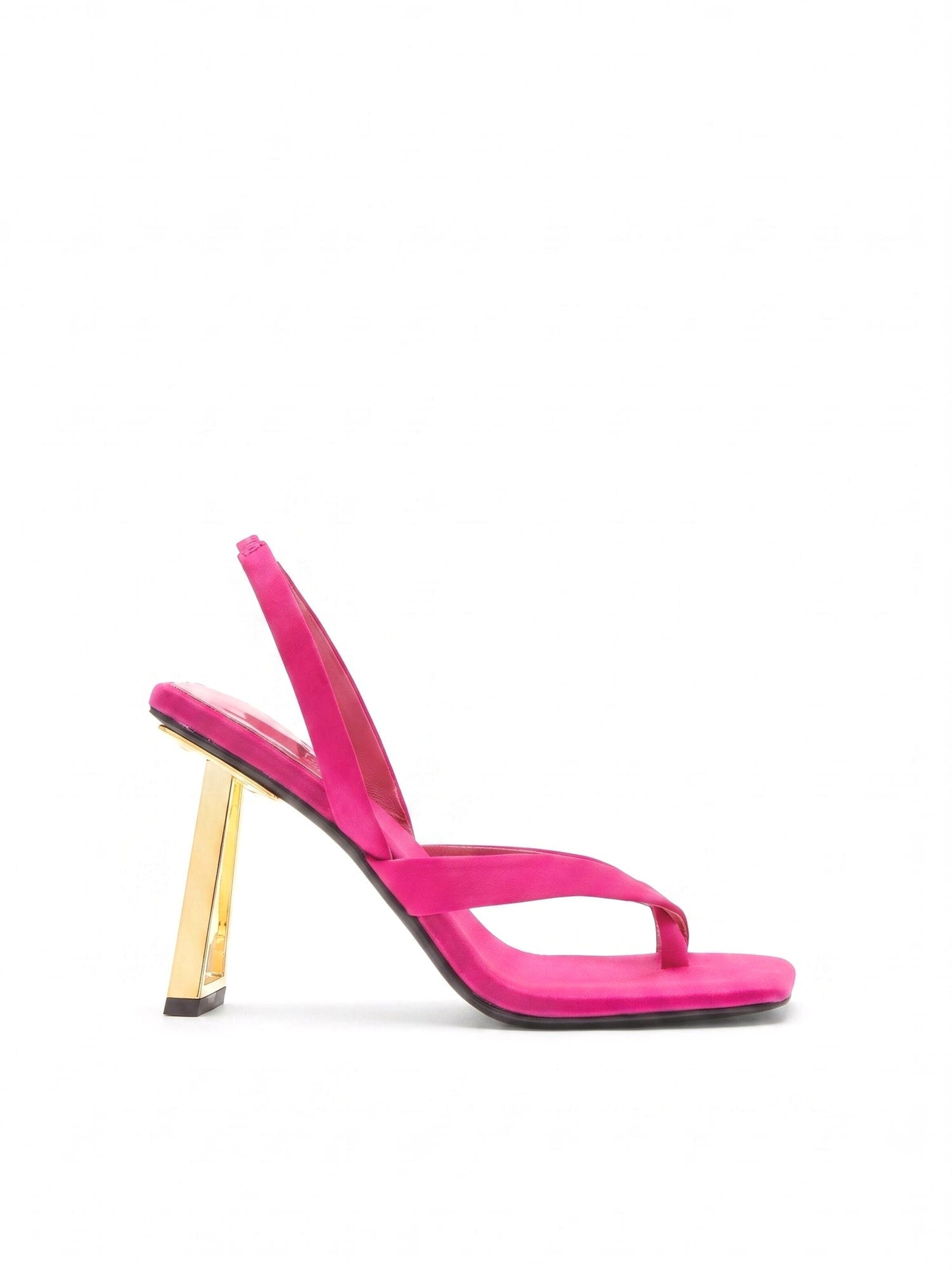 Sandalo con cinturino 'MERCANTILE FUCHSIA NEOPRENE GOLD' di Jeffrey Campbell in rosa: frontale