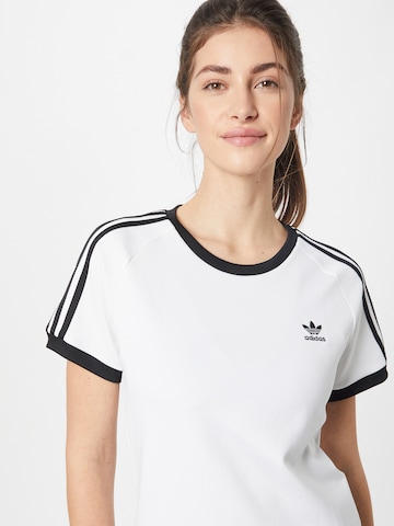 Tricou 'Adicolor Classics  3-Stripes' de la ADIDAS ORIGINALS pe alb