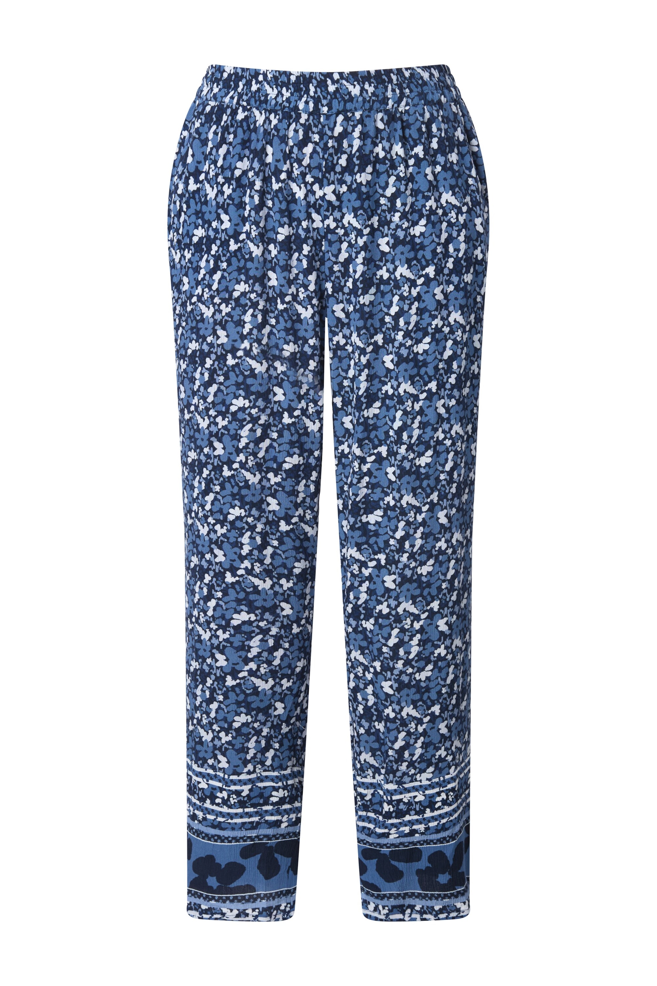Ulla Popken Regular Broek in Blauw: voorkant