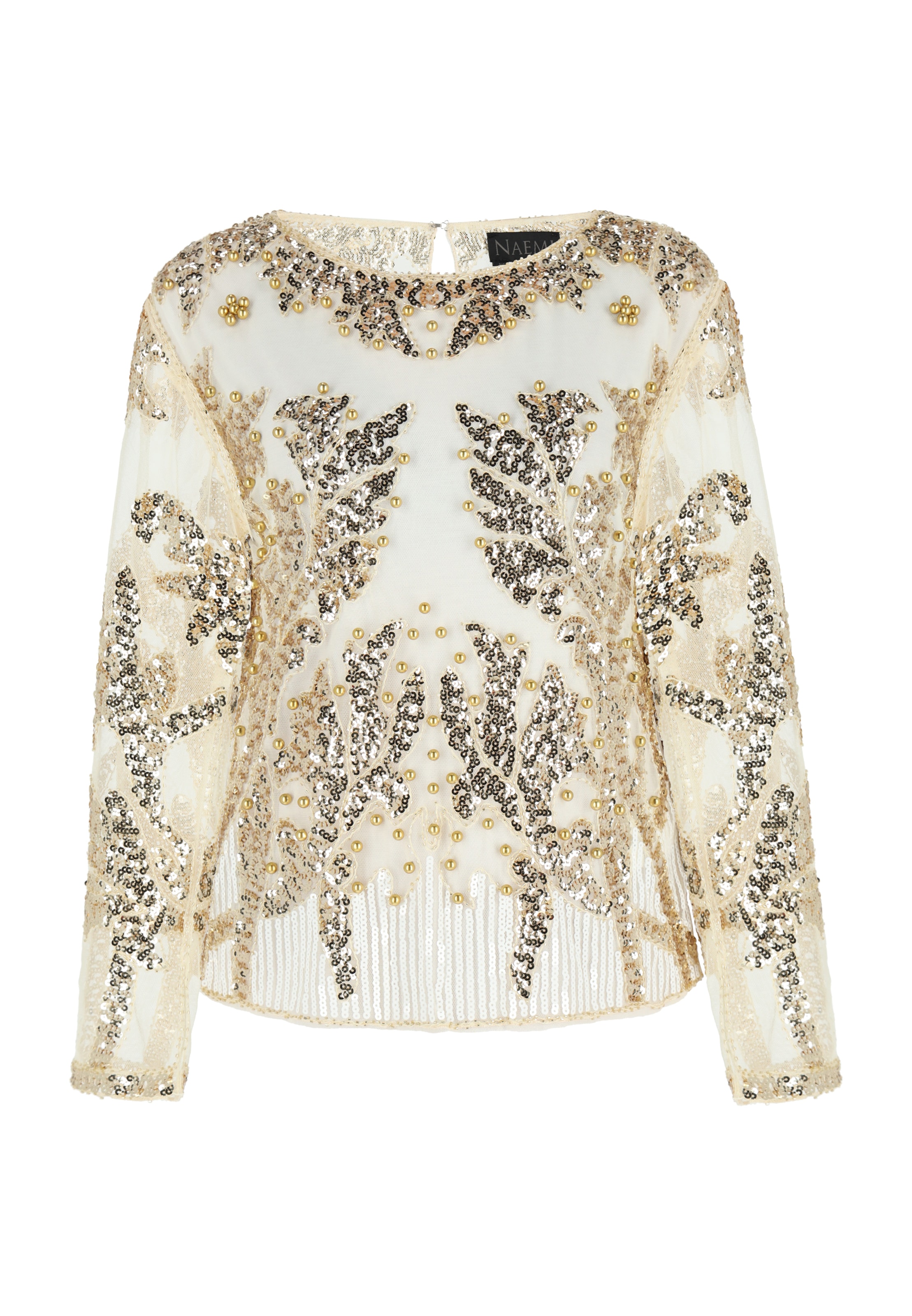 NAEMI - Blusa en oro: frente