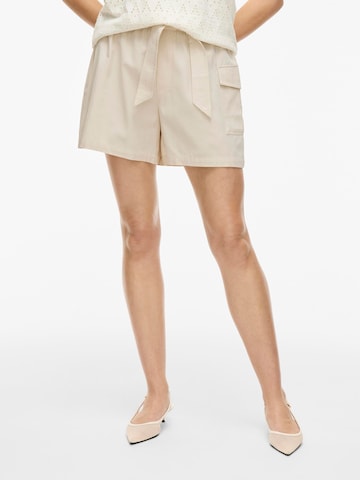VILA Loosefit Cargobroek in Beige: voorkant