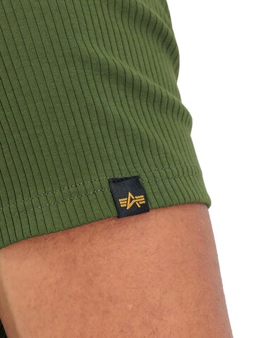 ALPHA INDUSTRIES Shirt 'X-Fit Rib' in Green