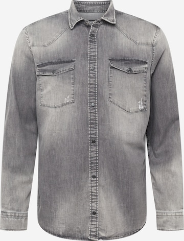 Dondup Button Up Shirt 'CAMICIA' in Grey: front