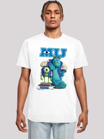 F4NT4STIC Shirt 'Disney Monsters University Poster' in White: front