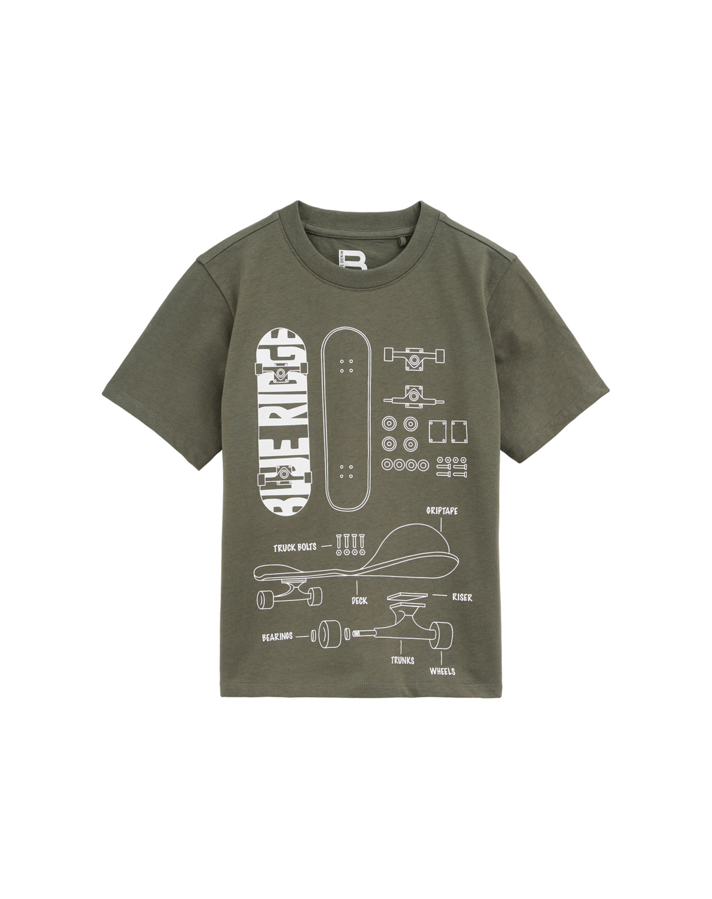 WE Fashion T-shirt i grön: framsida