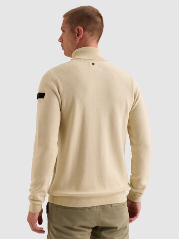 PME Legend Pullover 'Pullover in 100% cotton with high collar' in Beige