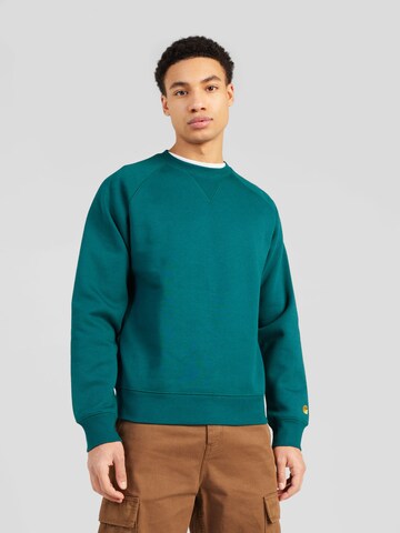 Carhartt WIP - Sweatshirt 'Chase' em verde: frente