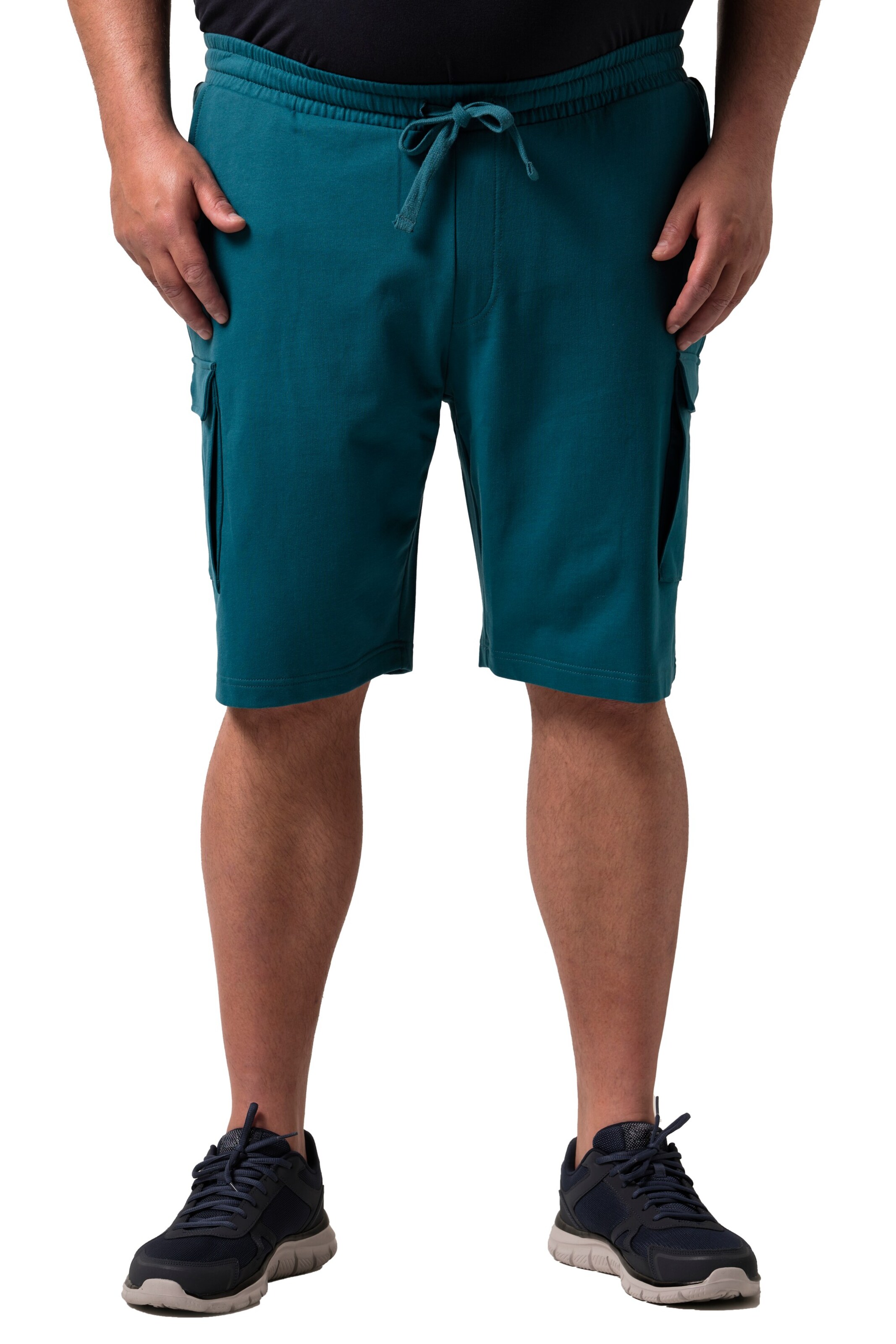 Men Plus Regular Trousers 'Bermuda' in Green: front