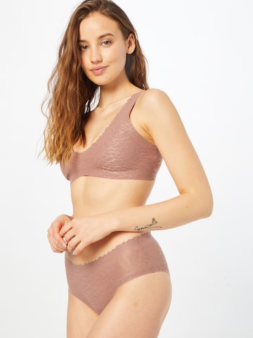 SLOGGI Panty 'Zero Feel Lace 2.0' in Brown