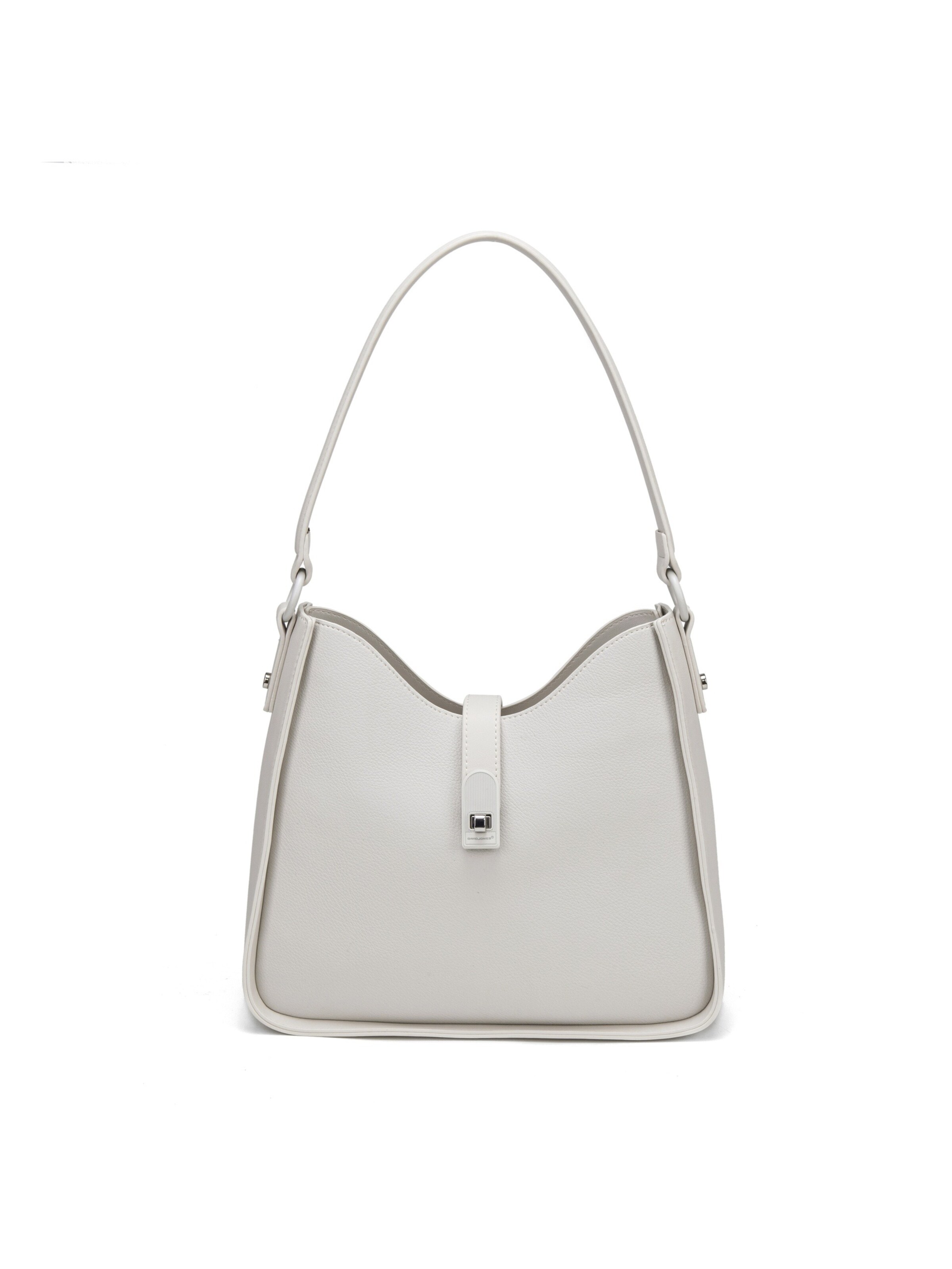 Borsa a spalla 'Borsa a Spalla David Jones Ecopelle con Chiusura Bottone e Zip' di David Jones in beige: frontale