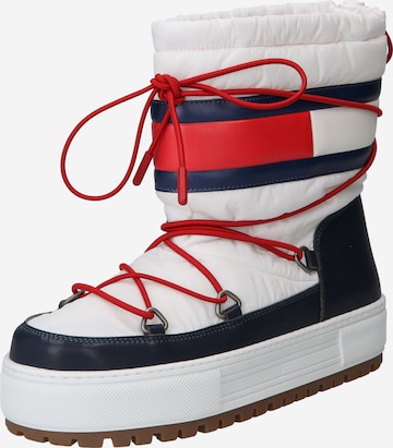 Tommy Jeans Snowboots in Wit: voorkant