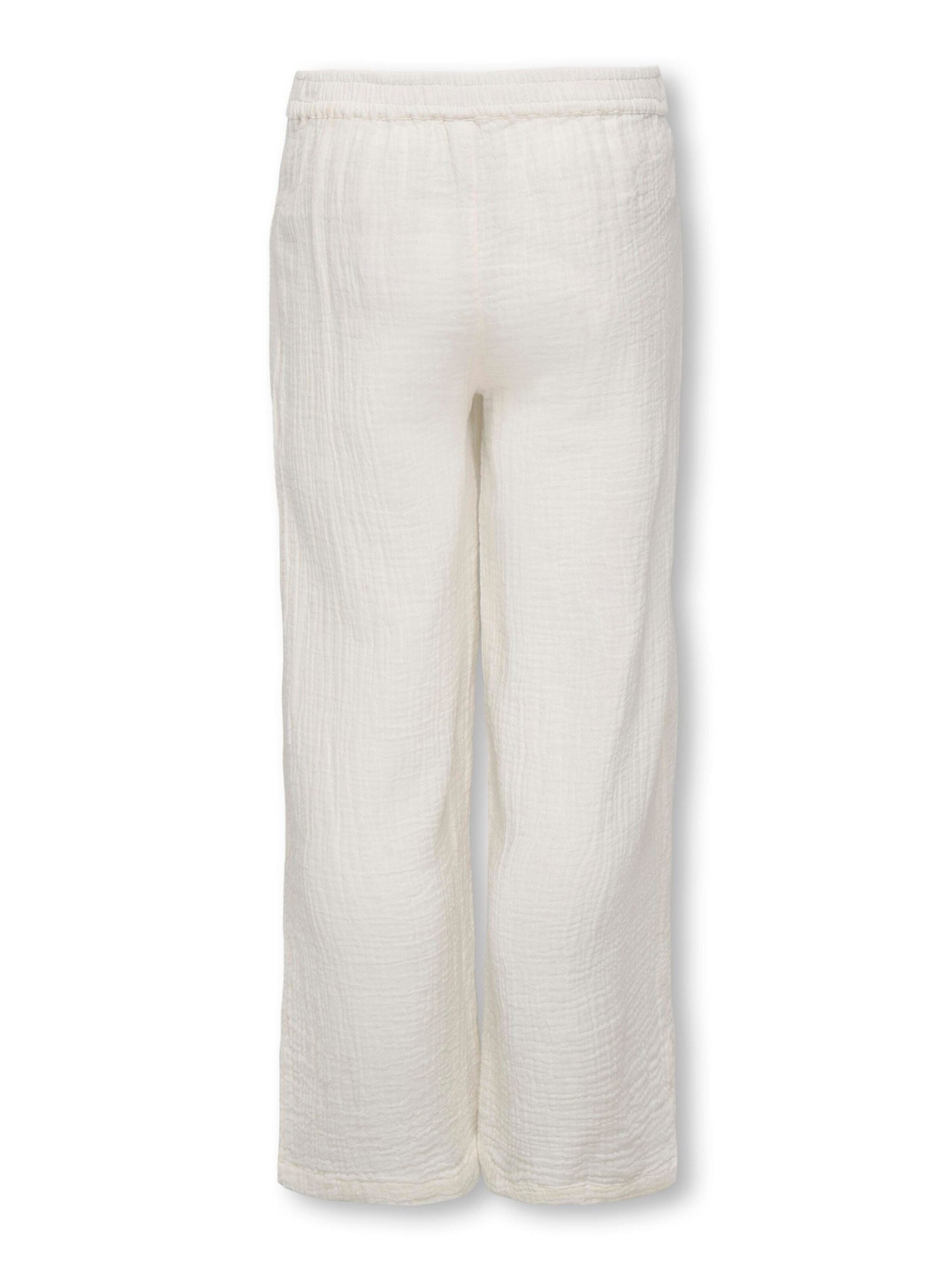 ONLY GIRLS Wide leg Trousers 'KOGThyra' in White