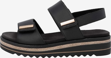 REMONTE Sandals 'Basic' in Black: front