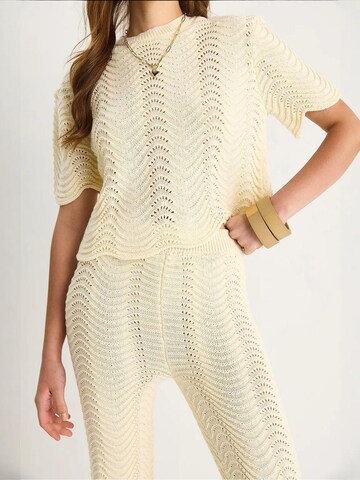 Bianco Lucci - Calças de fato em bege