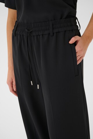 CULTURE Wide leg Pants 'CUSlinky Aram' in Black