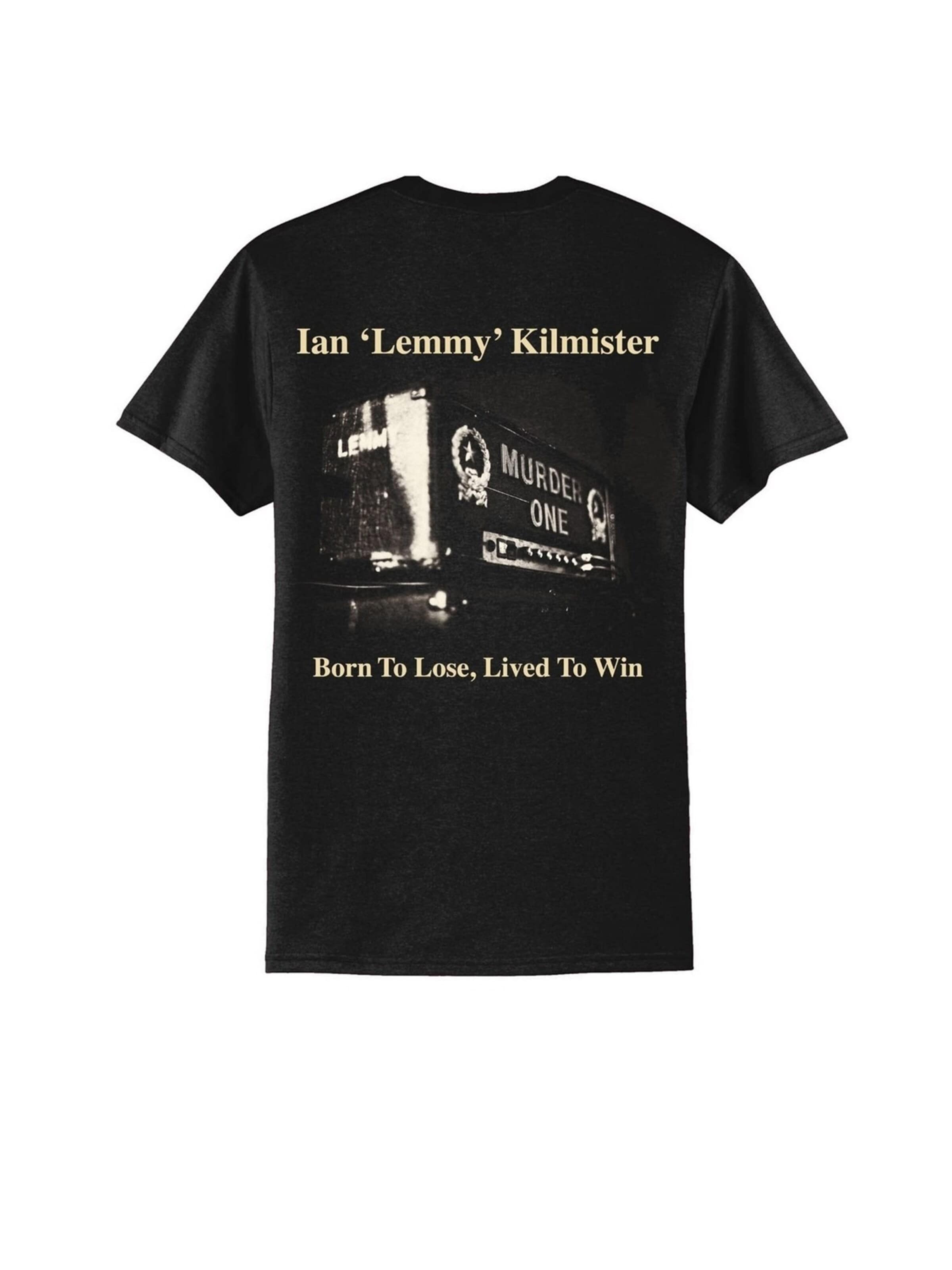 Rockshirts - Camiseta 'Lemmy Kilmister Born to Lose, Lived to Win 1945-2015' en negro
