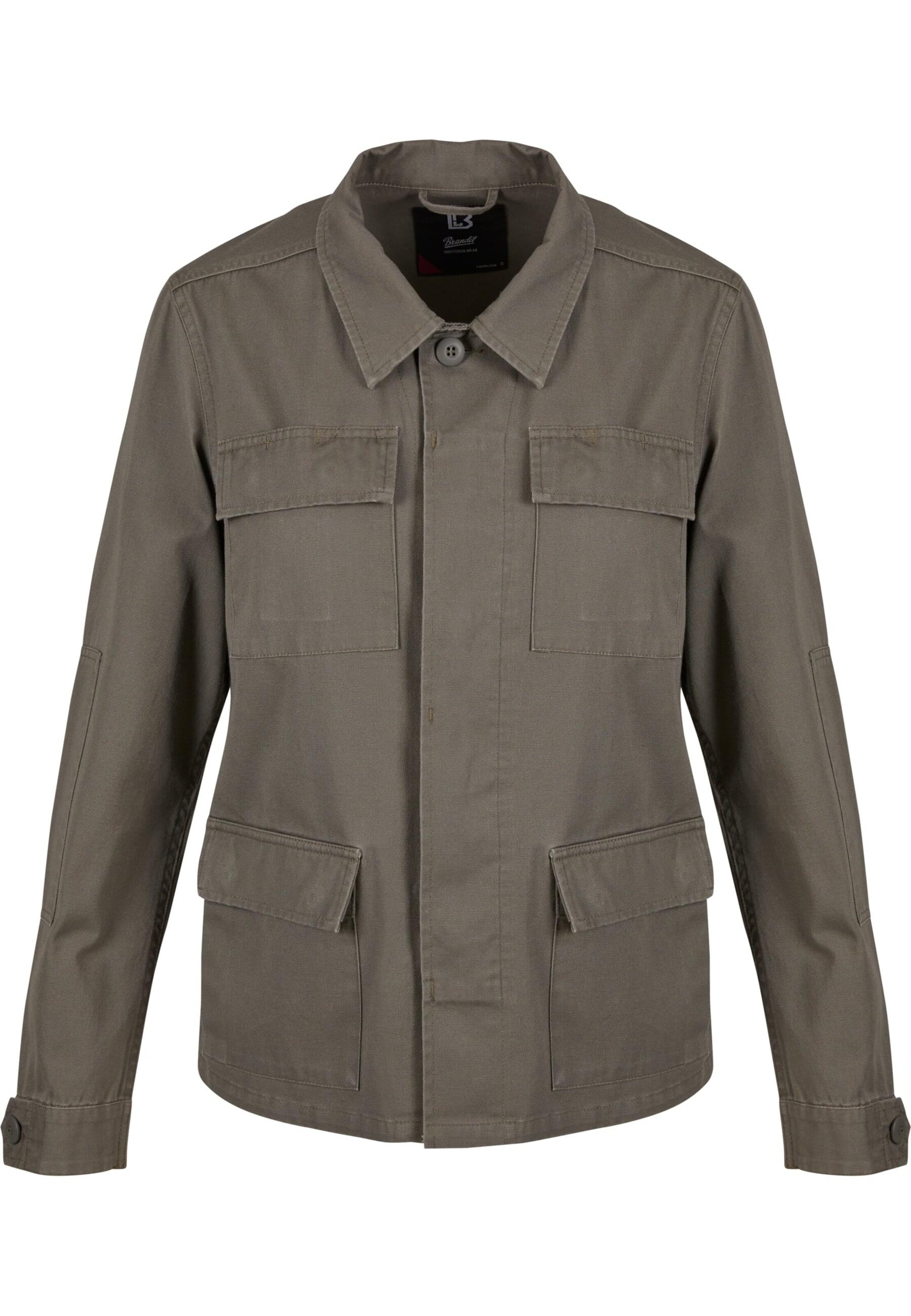 Brandit Between-season jacket in Green: front