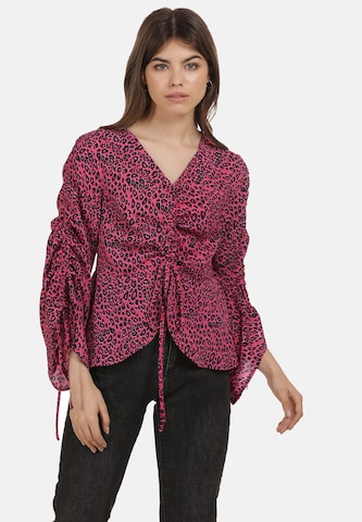 MYMO Blouse in Roze: voorkant